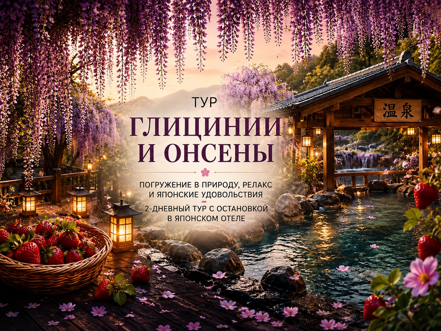 Тур «Глицинии и онсены» 2-дневный